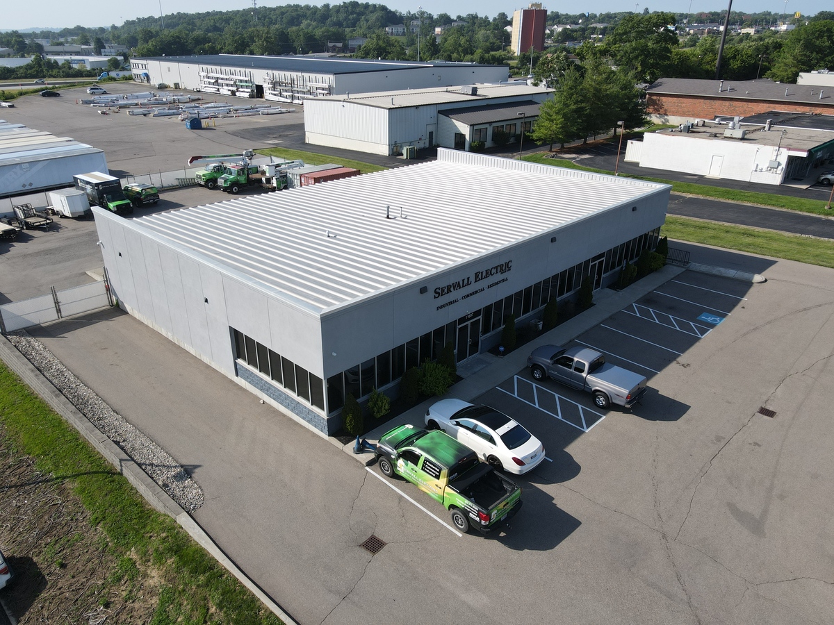 aerial view of building